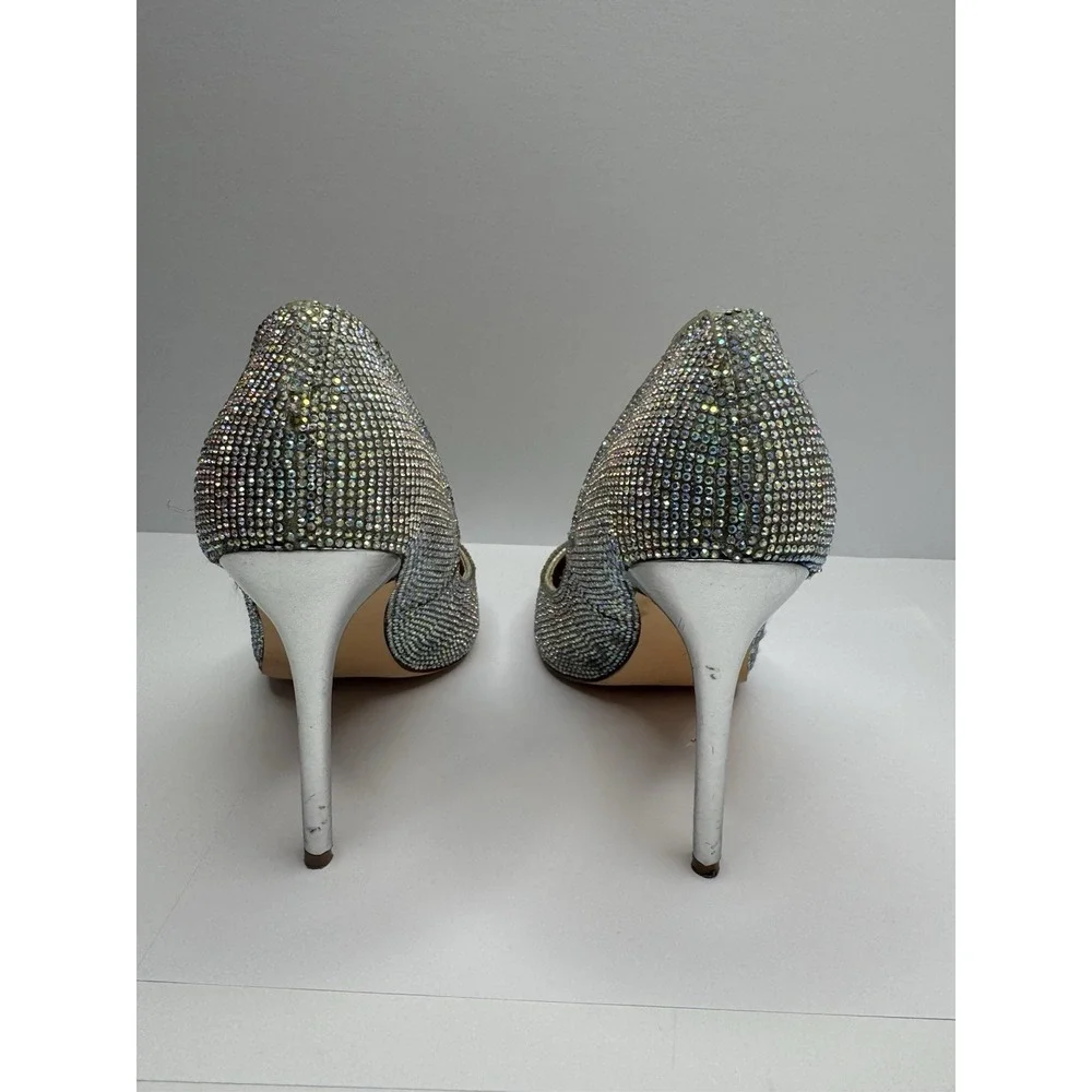 Steve Madden ALTISHA-R Embellished Rhinestone Pump Women's 6.5 Iridescent Pumps